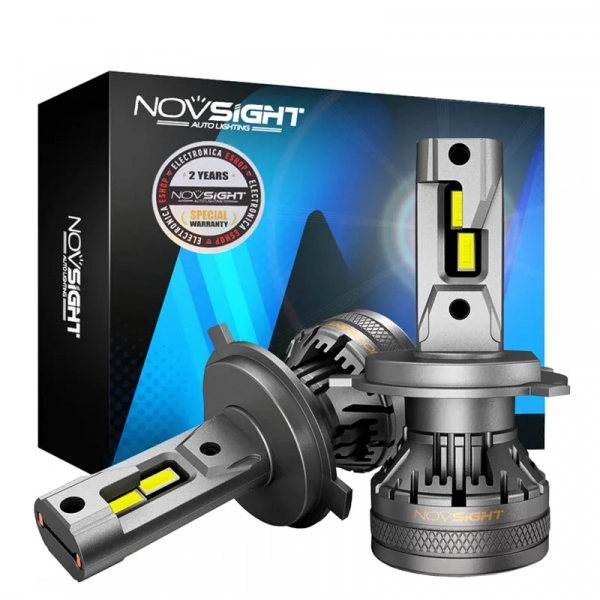 2x Novsight Λαμπτήρες LED Φώτα Πορείας Αυτοκινήτου 12,24V H4 120W (2x60W) 22000LM 6500K IP68 A500 N37