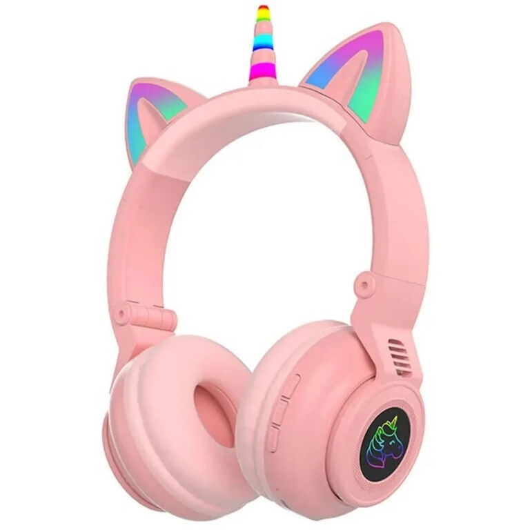 Unicorn STN-27 Ασύρματα Over Ear Ακουστικά Ροζ