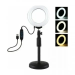 Puluz Ring Led PU391 λάμπα 12cm με ρυθμιζόμενη βάση 6.5W