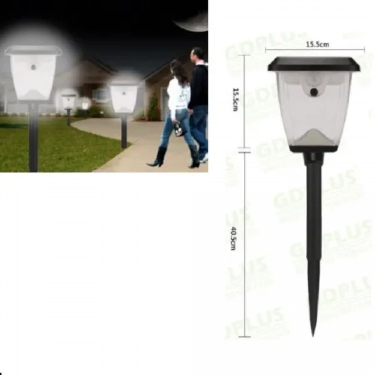 Καρφωτό ηλιακό φωτιστικό LED 2400mAh GD-2204-D