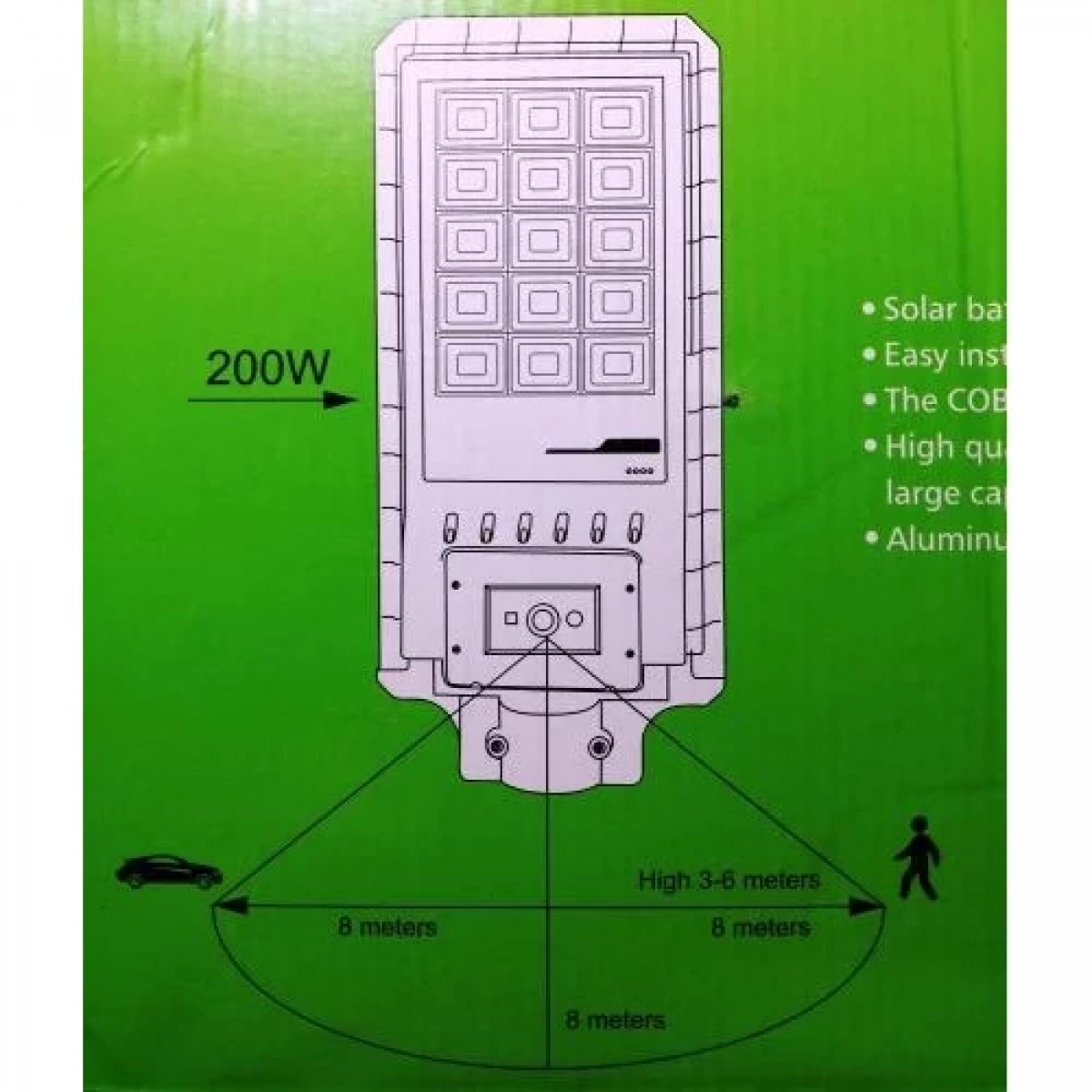 Αδιάβροχος ηλιακός προβολέας LED 200W 25000mAh με τηλεχειριστήριο GD-98200