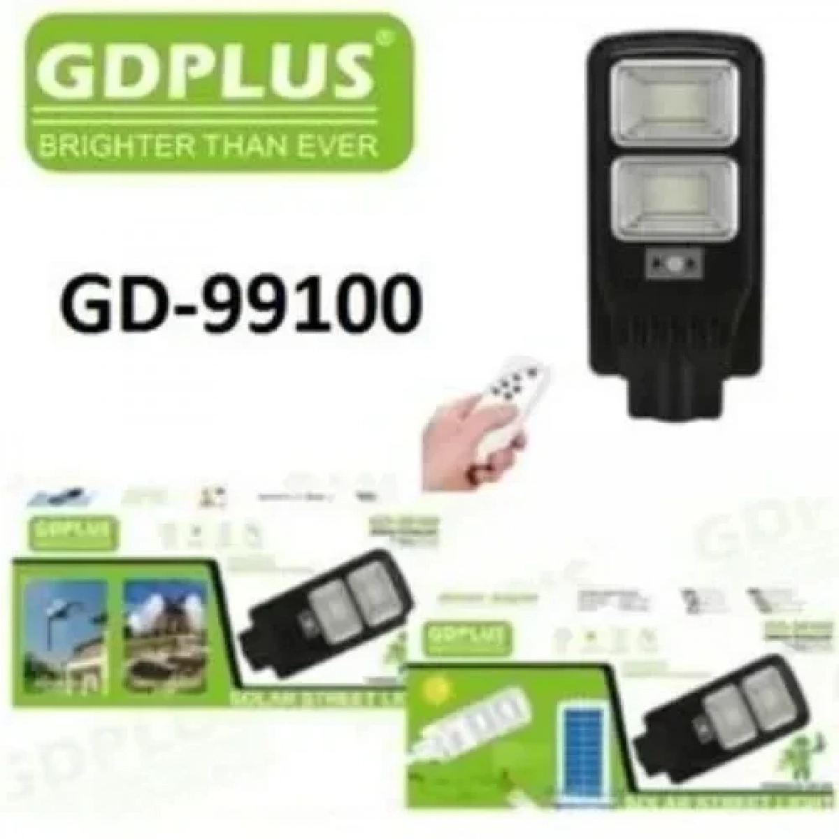Αδιάβροχος ηλιακός προβολέας LED 100W 10000mAh με τηλεχειριστήριο GD-99100