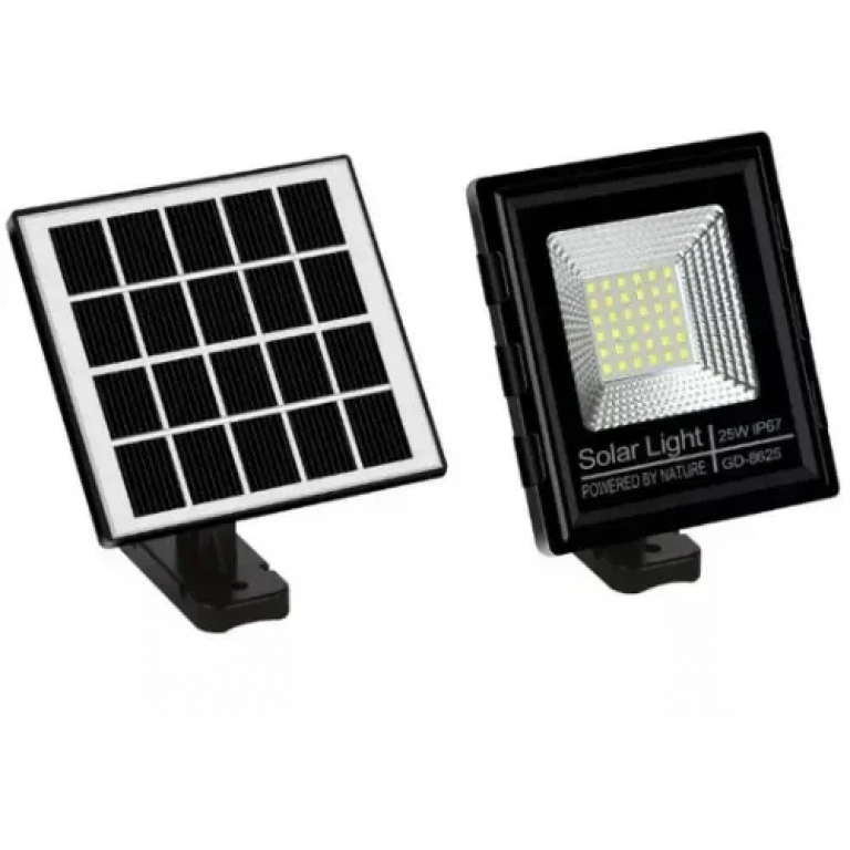 Αδιάβροχος ηλιακός προβολέας LED 25W 2400mAh με πάνελ & τηλεχειριστήριο GD-8625