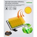Αδιάβροχος ηλιακός προβολέας LED 25W 2400mAh με πάνελ & τηλεχειριστήριο GD-8625