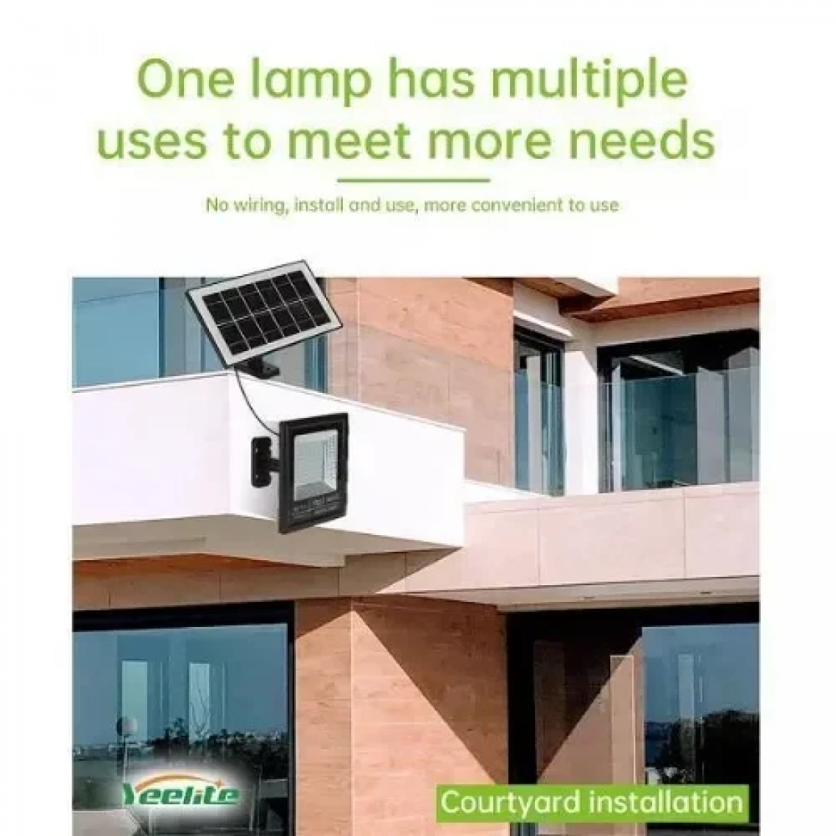 Αδιάβροχος ηλιακός προβολέας LED 25W 2400mAh με πάνελ & τηλεχειριστήριο GD-8625