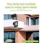 Αδιάβροχος ηλιακός προβολέας LED 25W 2400mAh με πάνελ & τηλεχειριστήριο GD-8625