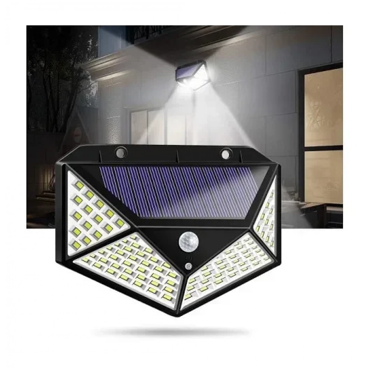 Αδιάβροχος ηλιακός προβολέας 100LED με πάνελ YX-100 - Image 2