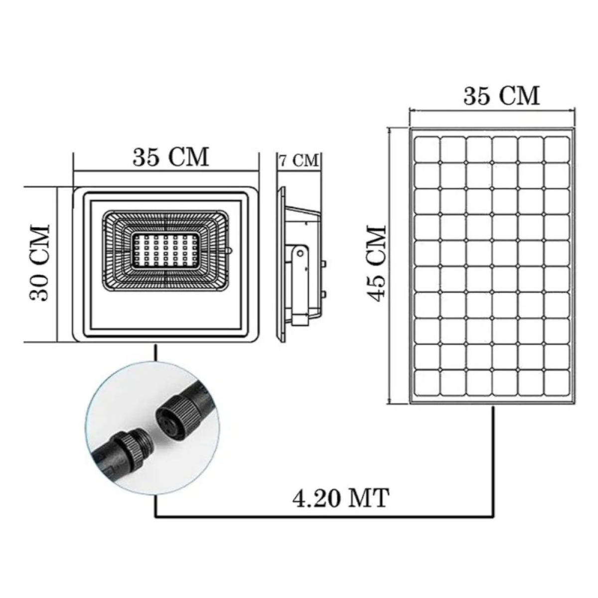 Αδιάβροχος Ηλιακός Προβολέας 1200W με Φωτοβολταϊκό Πάνελ, Τηλεκοντρόλ & Χρονοδιακόπτη - Solar Panel IP67 RIXME RL.X-1200W