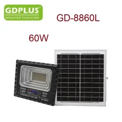 Αδιάβροχος ηλιακός προβολέας LED 60W 20000mAh με πάνελ & τηλεχειριστήριο GD-8860L
