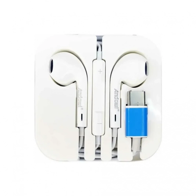 Andowl Q-A48 In-ear Handsfree με Βύσμα Type-C Λευκό