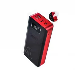 Andowl Q-CD701 Power Bank 40000mAh με 2 Θύρες USB-A και 2 Θύρες USB-C Κόκκινο Μαύρο