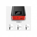 Andowl Q-CD701 Power Bank 40000mAh με 2 Θύρες USB-A και 2 Θύρες USB-C Κόκκινο Μαύρο