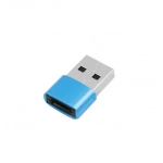 Αντάπτορας από USB-A σε Type-C θηλυκό TR-2019 γαλάζιο