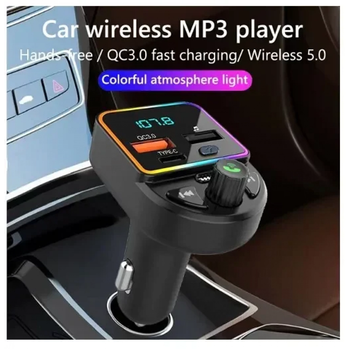 Πολυλειτουργικός Bluetooth Αντάπτορας FM για Αυτοκίνητο – Aerbes AB-CZ05 - Image 2