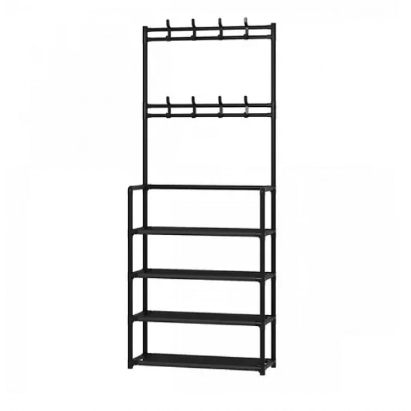Έπιπλο εισόδου με κρεμάστρα 4 επιπέδων 60x28x172cm μαύρο