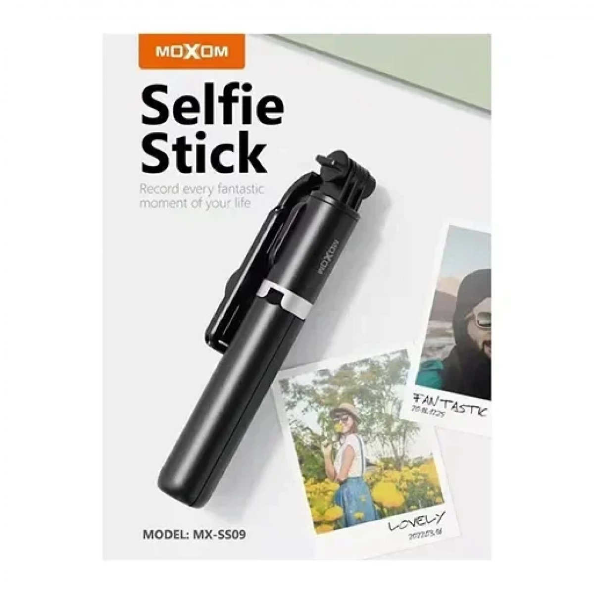 Selfie Stick Moxom MX-SS09 με ασύρματο τηλεχειριστήριο και βάση τριπόδου μαύρο