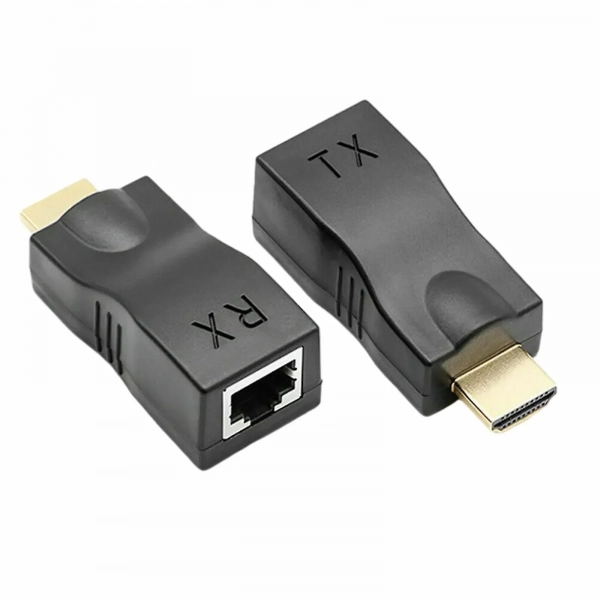 Hdmi επέκταση Hdmi σε Rj45 πάνω από τον προσαρμογέα Ethernet λαν δικτύου cat 5e/6 4k 1080p
