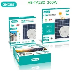 Ηλιακό φωτιστικό οροφής με τηλεχειριστήριο & πάνελ 200W Aerbes AB-TA230