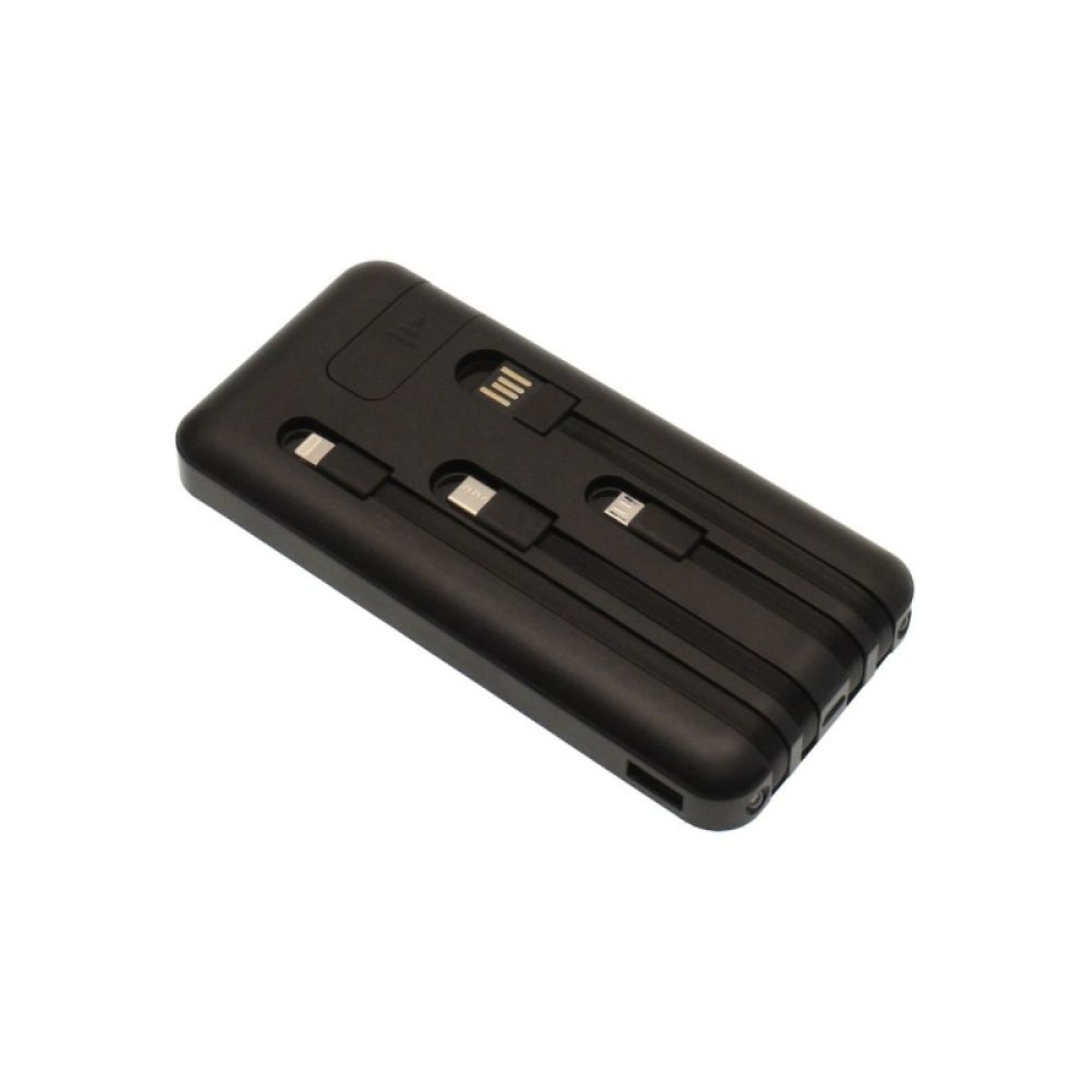 Ηλιακό Powerbank 10000mAh με ενσωματωμένα καλώδια φόρτισης, θύρα USB-A Treqa TR-946 μαύρο