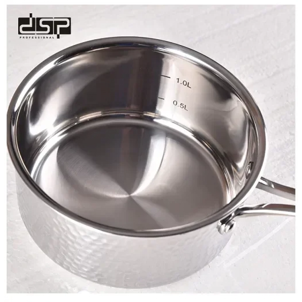 Κατσαρολάκι με χωρητικότητα 1.0L και γυάλινο καπάκι DSP sauce pan CS001-A16 - Image 2