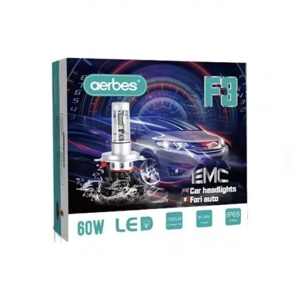 Λαμπτήρες LED SMD φώτα πορείας H7 60W 6000K F3 7200Lm