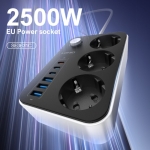 Πολύπριζο Ασφαλείας LDNIO SE3631C με 3 Πρίζες, 3 USB & 3 USB-C, Διακόπτη και Καλώδιο 2m