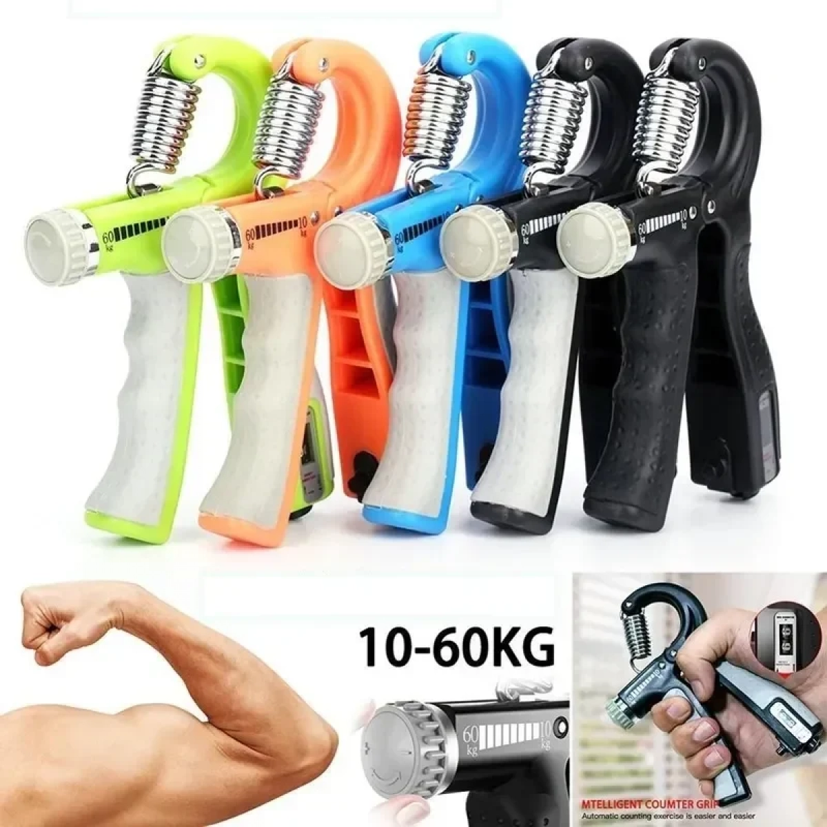 Ταναλάκι χεριών με αντίσταση έως 60kg και μετρητή CX-31G πράσινο