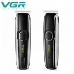 VGR V-020 Επαγγελματική Επαναφορτιζόμενη Κουρευτική Μηχανή σε Μαύρο Χρώμα