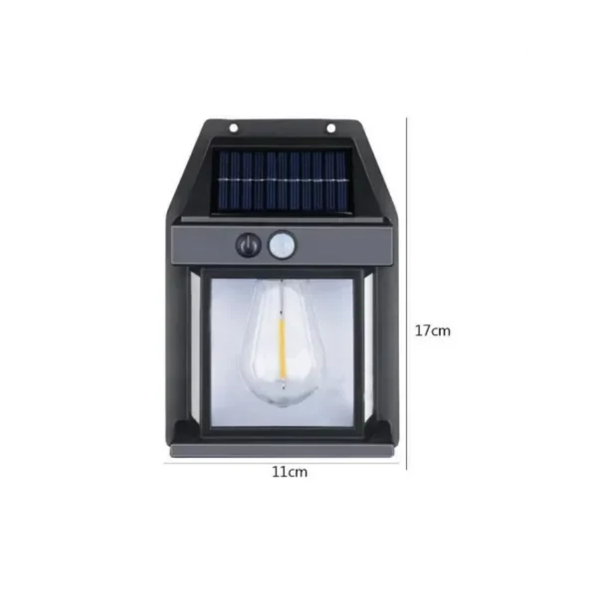 Επιτοίχιο ηλιακό φωτιστικό κήπου Solar Interaction Wall Lamp NK-998 μαύρο