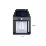 Επιτοίχιο ηλιακό φωτιστικό κήπου Solar Interaction Wall Lamp NK-998 μαύρο