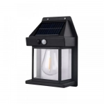Επιτοίχιο ηλιακό φωτιστικό κήπου Solar Interaction Wall Lamp NK-998 μαύρο