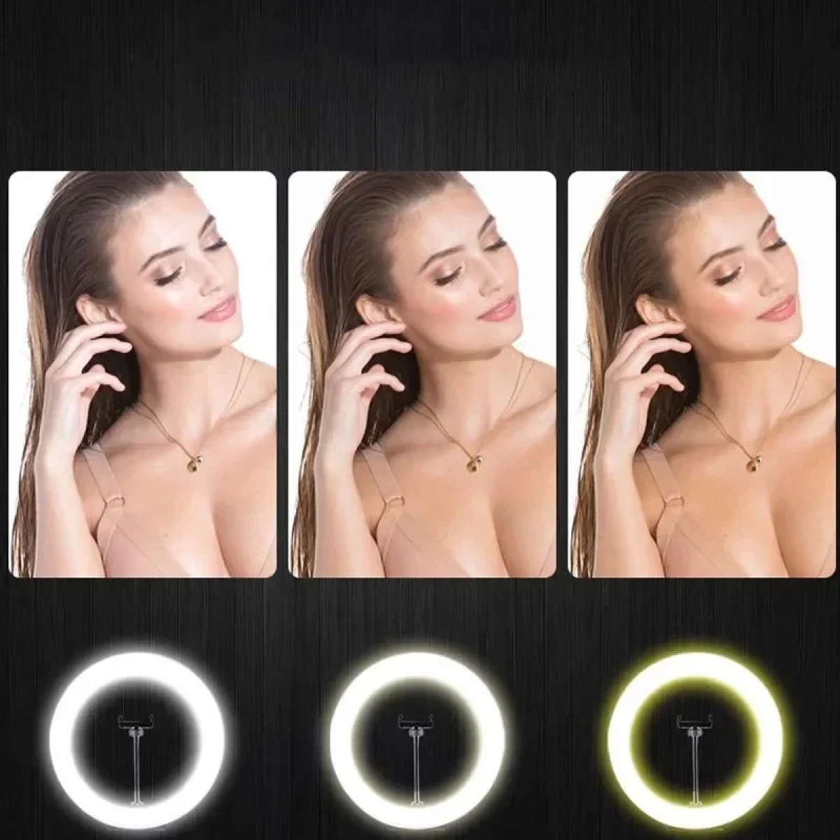 Led Ring Light 35cm 14'' και Τρίποδο (Μαύρο)