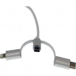 HDMI Καλώδιο 4K HDR 2m σε USB-A, Micro USB, Lightning, Type-C Andowl QY-A8 – Λευκό