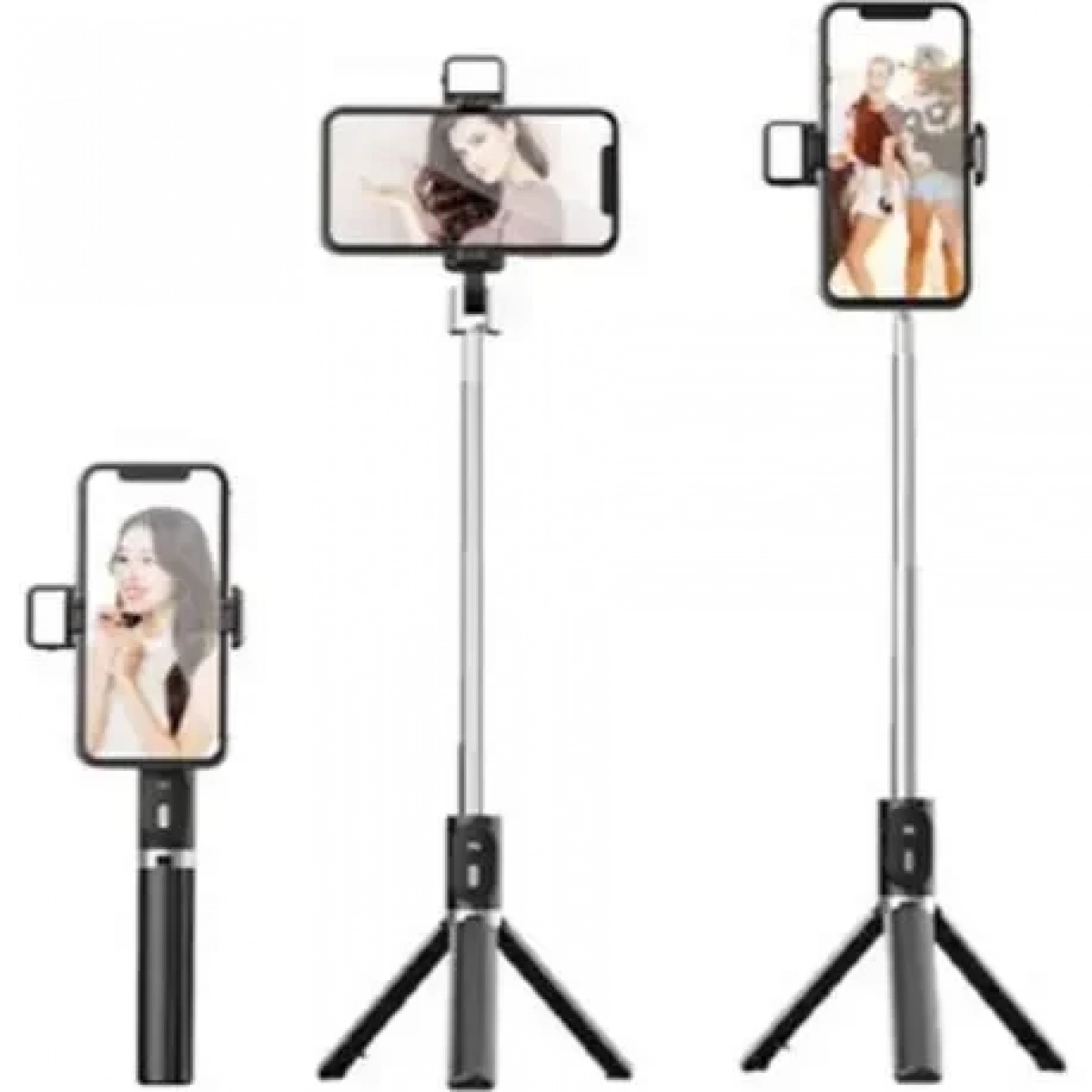 Selfie Stick - Τρίποδο P60D Plus με Bluetooth Μαύρο