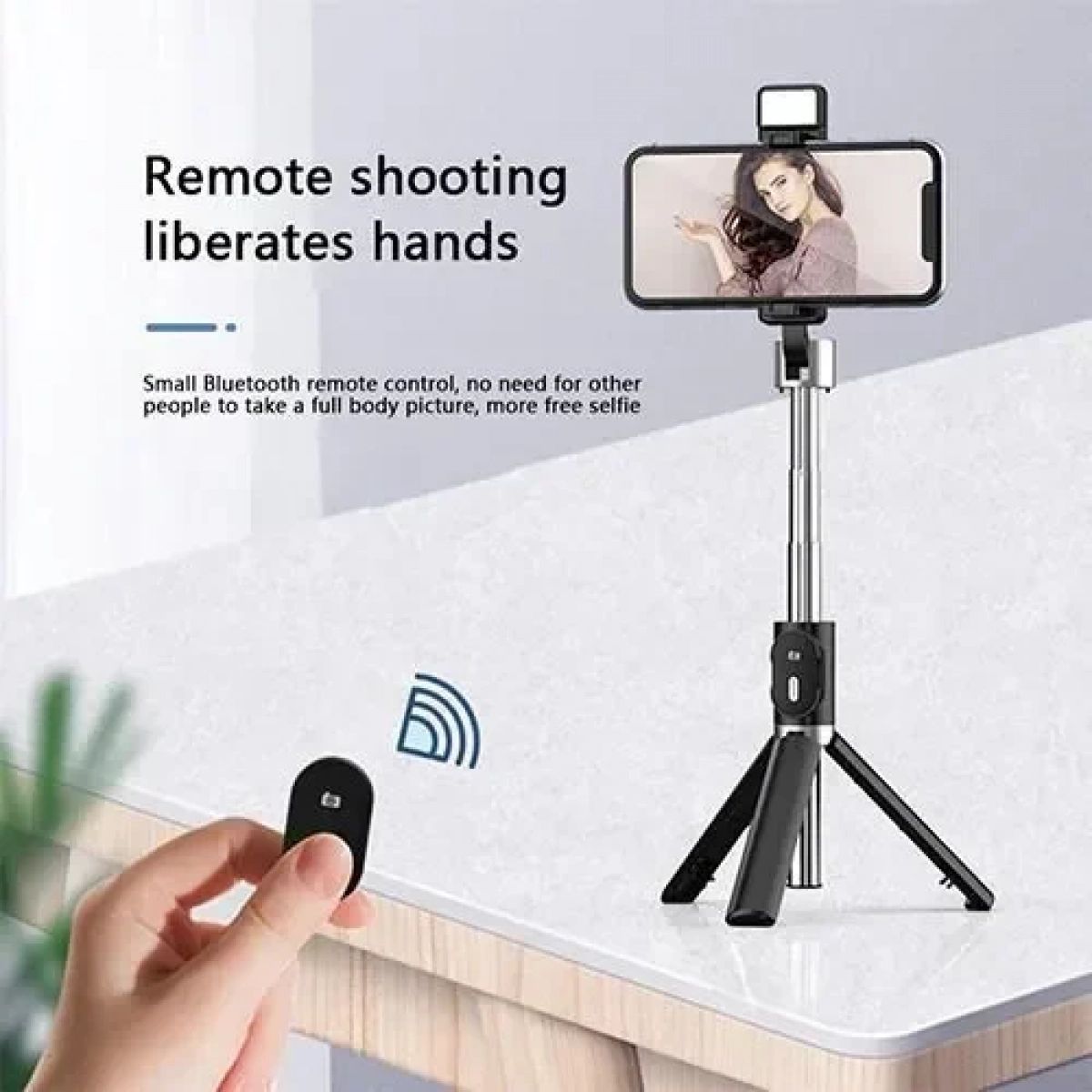 Selfie Stick - Τρίποδο P60D Plus με Bluetooth Μαύρο