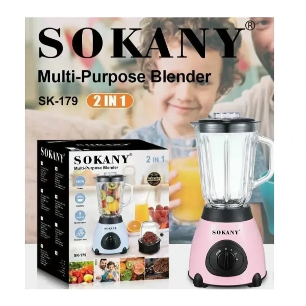 Μπλέντερ Sokany SK-179 Ανοιχτό Ροζ