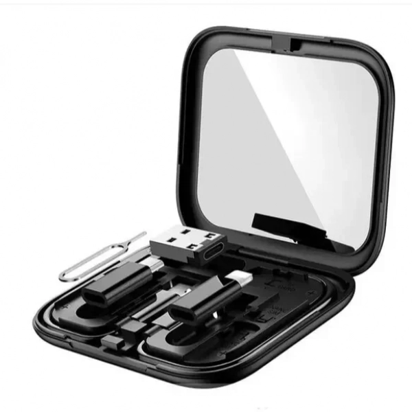 Σετ καλώδιο φόρτισης Type C 60w με 3 αντάπτορες usb σε θήκη Moxom MX-CB161