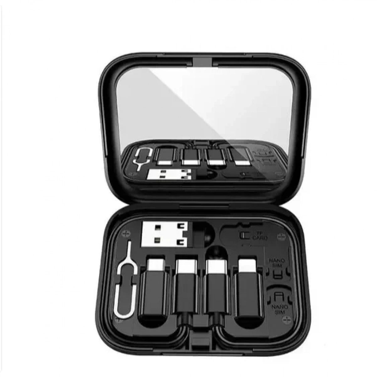 Σετ καλώδιο φόρτισης Type C 60w με 3 αντάπτορες usb σε θήκη Moxom MX-CB161