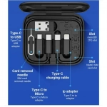 Σετ καλώδιο φόρτισης Type C 60w με 3 αντάπτορες usb σε θήκη Moxom MX-CB161