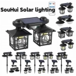 JD-2219 Επιτοίχιο Ηλιακό Φωτιστικό Φανάρι 50W 500lm Ψυχρό Λευκό 6500K με Αισθητήρα Κίνησης