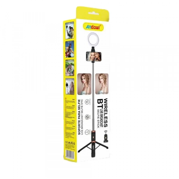 Andowl Q-ZP012 Selfie Stick με Bluetooth Black