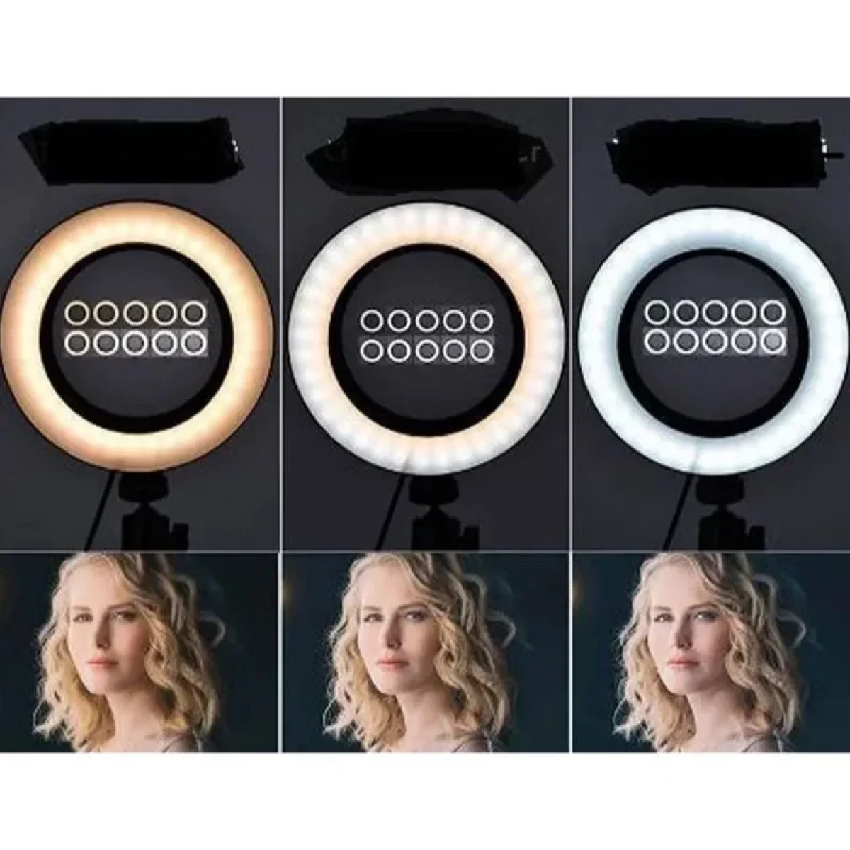 Led Ring Light 35cm 14'' και Τρίποδο (Μαύρο)