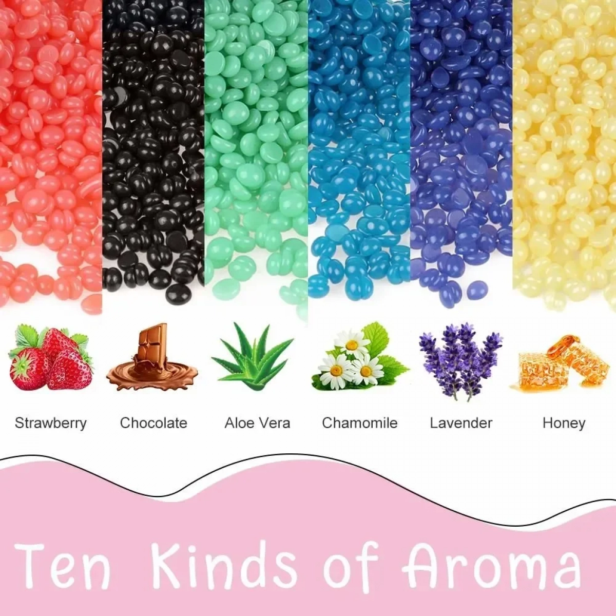 Hard Wax Beans Ζεστό Αποτριχωτικό Κερί σε Σταγόνες 100gr με άρωμα Πράσινου Τσαγιού σε Πράσινο Χρώμα