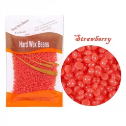 Hard Wax Beans Ζεστό Αποτριχωτικό Κερί σε Σταγόνες 100gr με άρωμα Φράουλα σε Κόκκινο Χρώμα