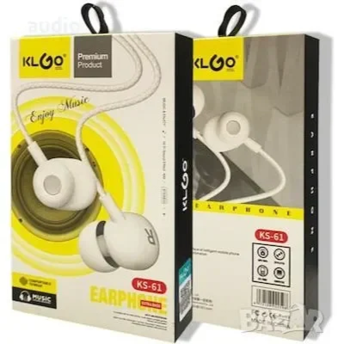 KLGO KS-61 In-ear Handsfree με Βύσμα 3.5mm Λευκά