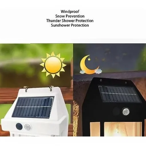 Επιτοίχιο ηλιακό φωτιστικό κήπου Solar Interaction Wall Lamp NK-998 μαύρο
