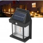 Επιτοίχιο ηλιακό φωτιστικό κήπου Solar Interaction Wall Lamp NK-998 μαύρο