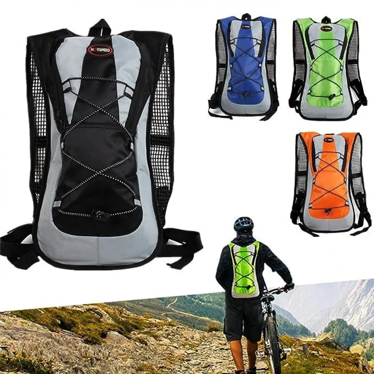 HOTSPEED Ποδηλατικό Ορειβατικό σακίδιο 5L σε Πορτοκαλί Χρώμα