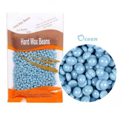 Hard Wax Beans Ζεστό Αποτριχωτικό Κερί σε Σταγόνες 100gr με άρωμα Ωκεανού σε Γαλάζιο Χρώμα