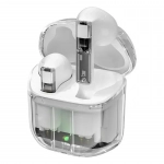 ΥΧ-06 TWS Ασύρματα Διάφανα Ακουστικά bluetooth V5.3 IPX5 σε Λευκό Χρώμα